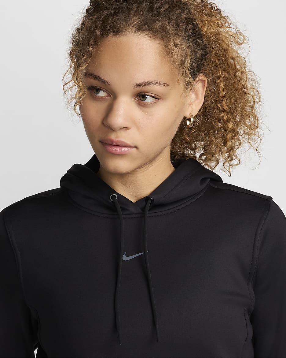 Black nike therma hoodie online